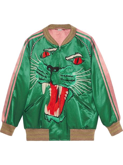 fake gucci sequin bomber jacket|gucci tiger clothing.